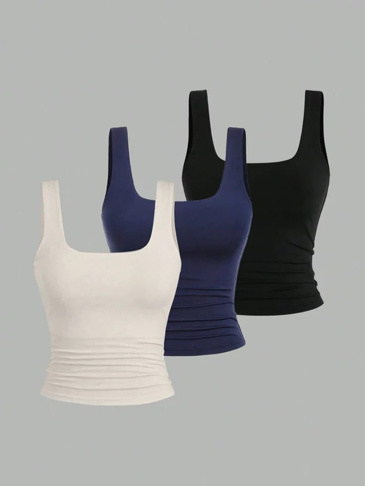 Square-Neck Layering Tanks